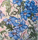 Blue Floral Design by Carolyn Lehl - 2025